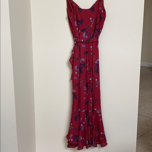NWT J Crew Red Floral Faux Wrap Dress - Picture 10 of 13